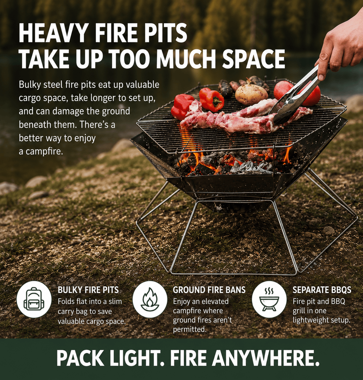 TheWildernest™  HexFlame Pit & Grill